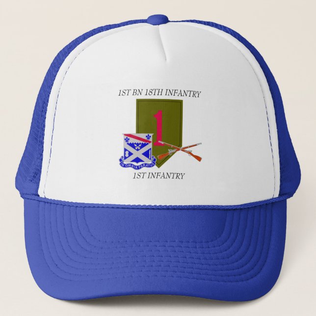 Camionero 1r GORRA de la INFANTERÍA de la décimo octava (Anverso)
