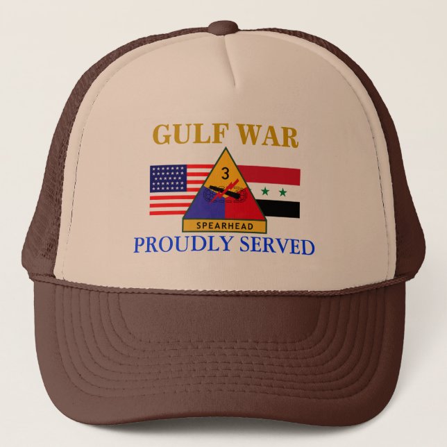 Camionero 3ro GORRA de la GUERRA del GOLFO de la DIVISIÓN (Anverso)