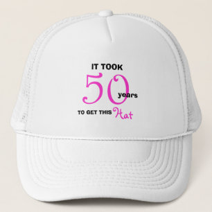 Camionero 50.ª Gorra de cumpleaños para ella