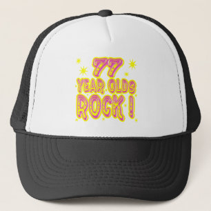 Camionero ¡77 años de la roca! Gorra (rosado)