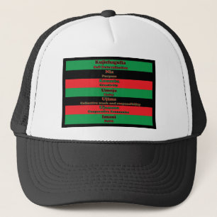 Camionero 7 Principios de Kwanzaa Gorra