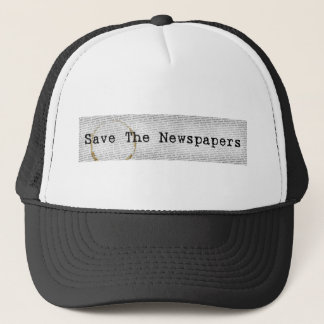 Camionero Ahorre el gorra de los periódicos