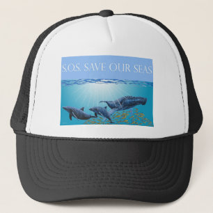 Camionero Ahorre nuestro gorra de los mares