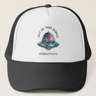 Camionero Alien gracioso en Gorra de OVNI
