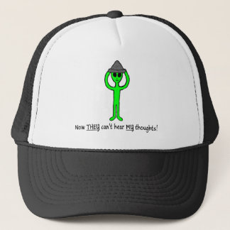 Camionero Alien vistiendo un gorra gorra de Relieve metaliza