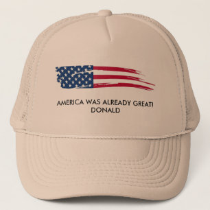 Camionero ¡América era ya grande! Gorra de los camioneros