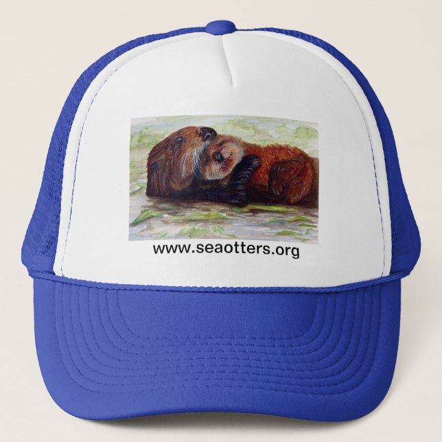 Camionero Amigos del gorra de la nutria de mar (Anverso)