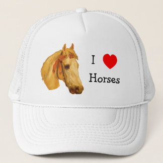 Camionero Amo el gorra de los caballos del corazón