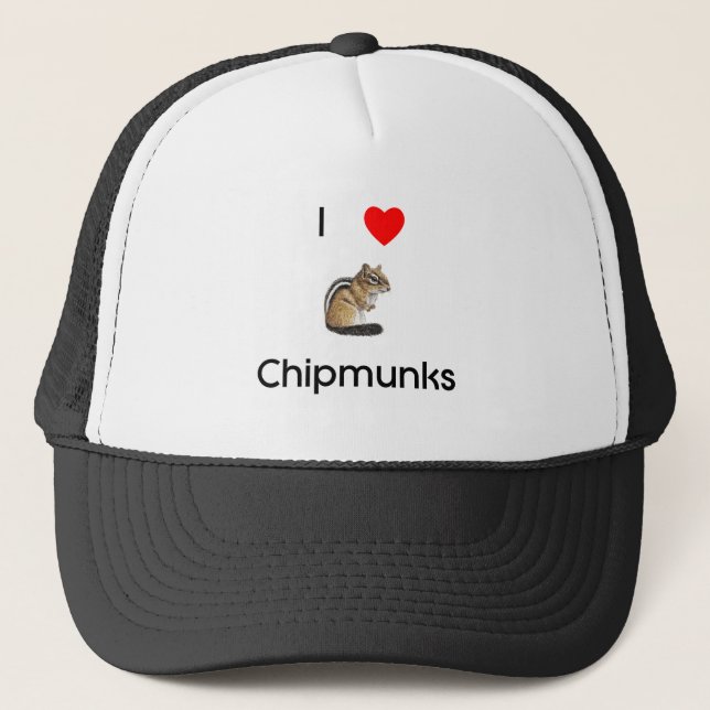 Camionero Amo el gorra de los chipmunks (Anverso)