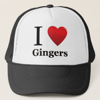 Camionero Amo el gorra de los jengibres