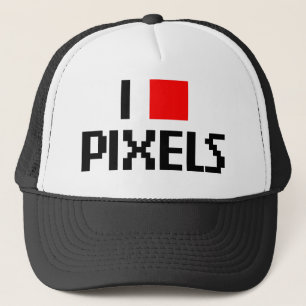 Camionero Amo el gorra de los pixeles
