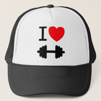 Camionero Amo el gorra del levantamiento de pesas