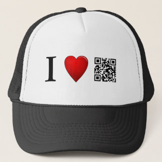 Camionero Amo la plantilla del gorra del código de QR