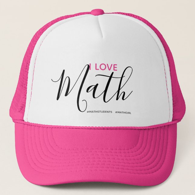 Camionero Amo las matemáticas - Gorra de Chica matemático (Anverso)