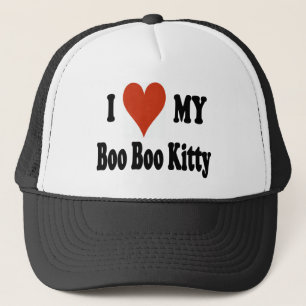Camionero Amo mi gorra de béisbol del gatito de la metida d