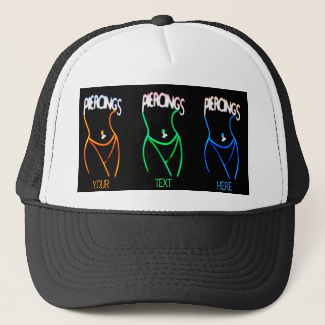 Camionero Amo Piercings - Damas Gorra de Silhouette (Anverso)