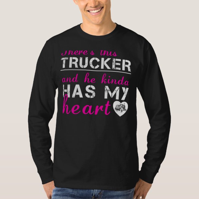 Camionero Amor: Tiene Mi Camiseta Corazón (Anverso)