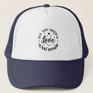 Camionero Amor y perros" Gorra de camioneros temáticos