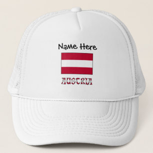 Camionero Austria y bandera austriaca Personalizada Gorra de