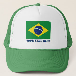 Camionero Bandera brasileña del gorra de encargo del