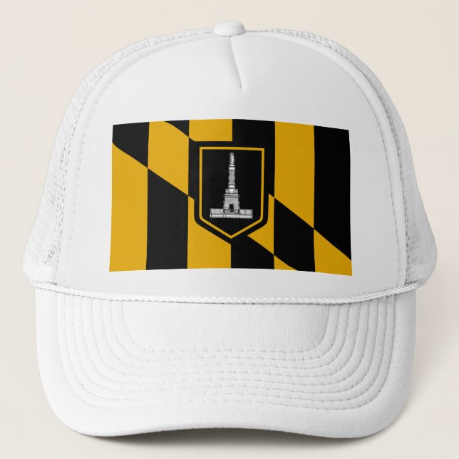 Camionero Bandera de Baltimore, Gorra de los sudores de cabe (Anverso)