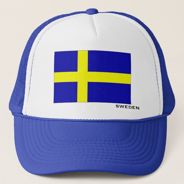 Camionero Bandera del gorra de Suecia (Anverso)