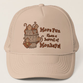 Camionero Barril de gorra de los monos