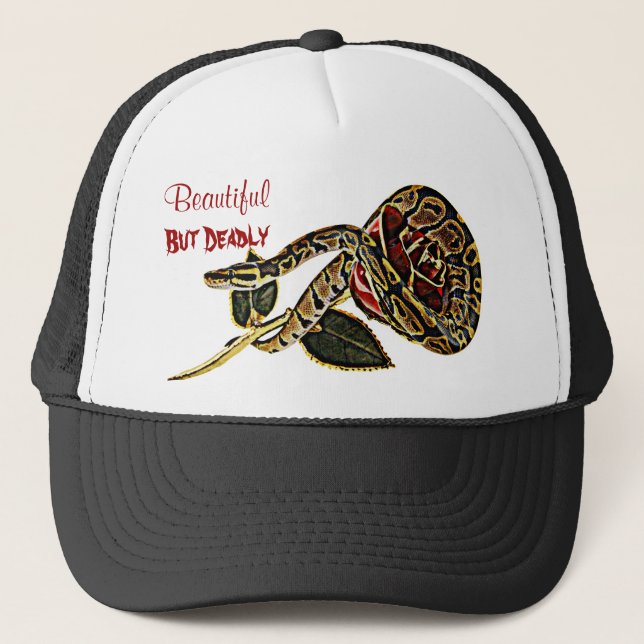 Camionero Belleza peligrosa del gorra de la serpiente del (Anverso)
