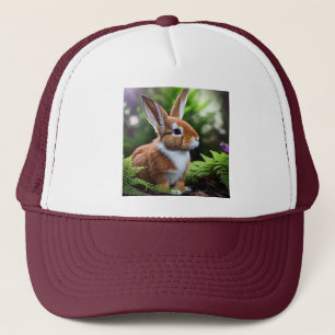 Camionero Betsy El Conejo Marrón Y Blanco, Gorra De Camioner