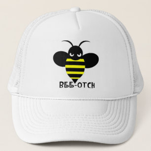 Camionero Blanco del gorra de la Abeja-otch