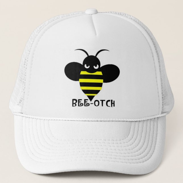 Camionero Blanco del gorra de la Abeja-otch (Anverso)