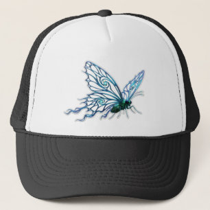 Camionero Boceto Artístico de Mariposa Azul - Gorra Premium