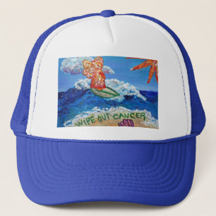 Camionero Borrar Gorra de ángel de cáncer