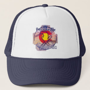 Camionero Breckenridge Colorado, gorra rústico de la bandera