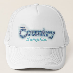 Camionero "Calabaza de campo" denim azul aqua gorra blanco