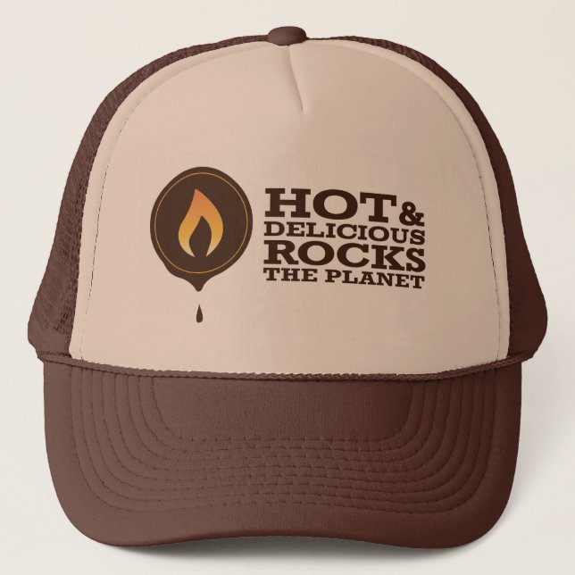 Camionero Caliente Y Delicioso: ¡Roca El Planeta! Gorra de b (Anverso)