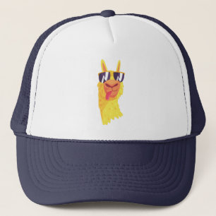 Camionero Cara de Llama Divertida con Gafas Gorra de Camione