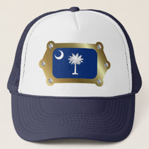 Camionero Carolina del Sur enmarcado Gorra de la bandera
