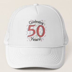 Camionero Celebrando 50 años de gorra confetti