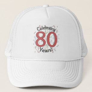 Camionero Celebrando 80 años de gorra de confeti