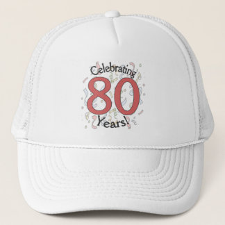 Camionero Celebrando 80 años de gorra de confeti