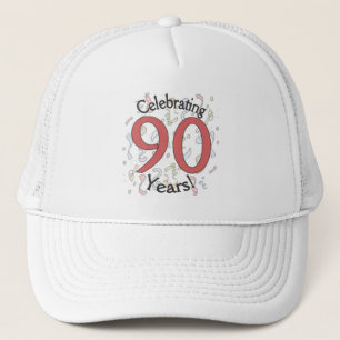 Camionero Celebrando 90 años de gorra de confeti