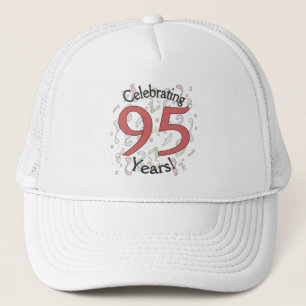 Camionero Celebrando 95 años de gorra de confeti