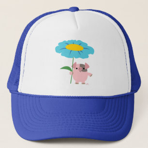 Camionero Cerdo Personalizado con Gorra de regalo (azul)