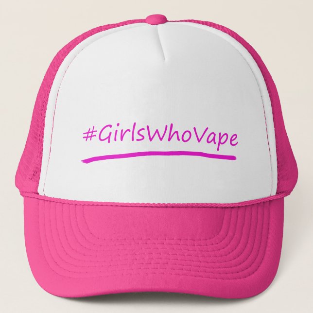 Camionero Chicas rosados que gorra de Vape (Anverso)