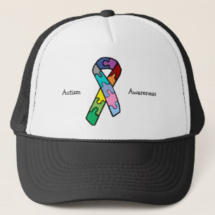 Camionero Cinta del rompecabezas, autismo, gorra de la