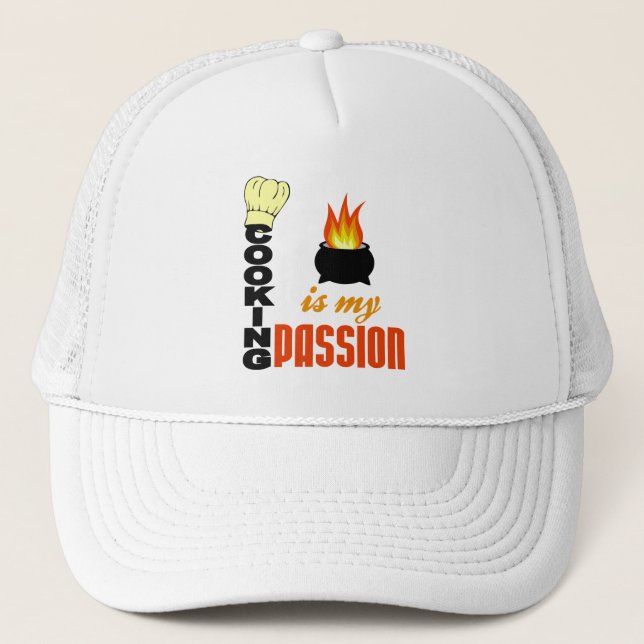 Camionero Cocinar Es Mi gorra De Pasión (Anverso)