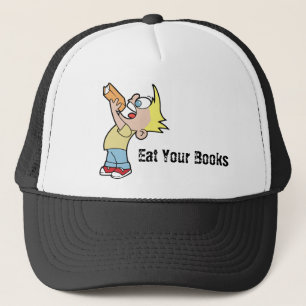 Camionero Coma su gorra de los libros