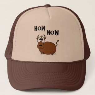 Camionero Cómo ahora gorra de la vaca de Brown