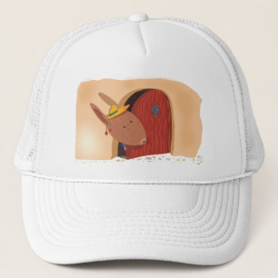 Camionero Conejo con gorra de cerezo, beige claro